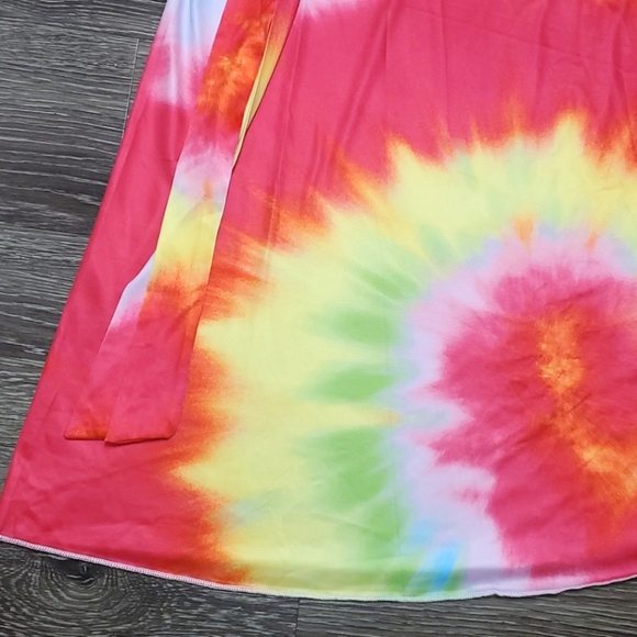 High Wasit Tie-Dye Wrapover Skirt 🧡💛❤ - Picture 6 of 8